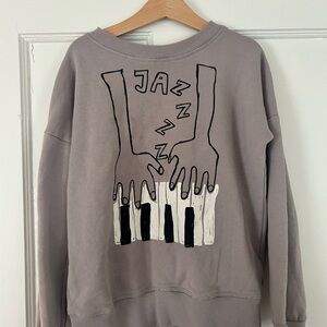 NAADAM Jazz Graphic Crewneck Sweater - Light Gray